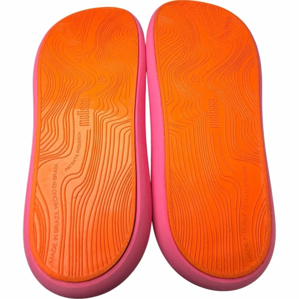 Melissa Free Slide Platform‎ Sandals Pink Jelly Slides Y2K Barbiecore Sz 10